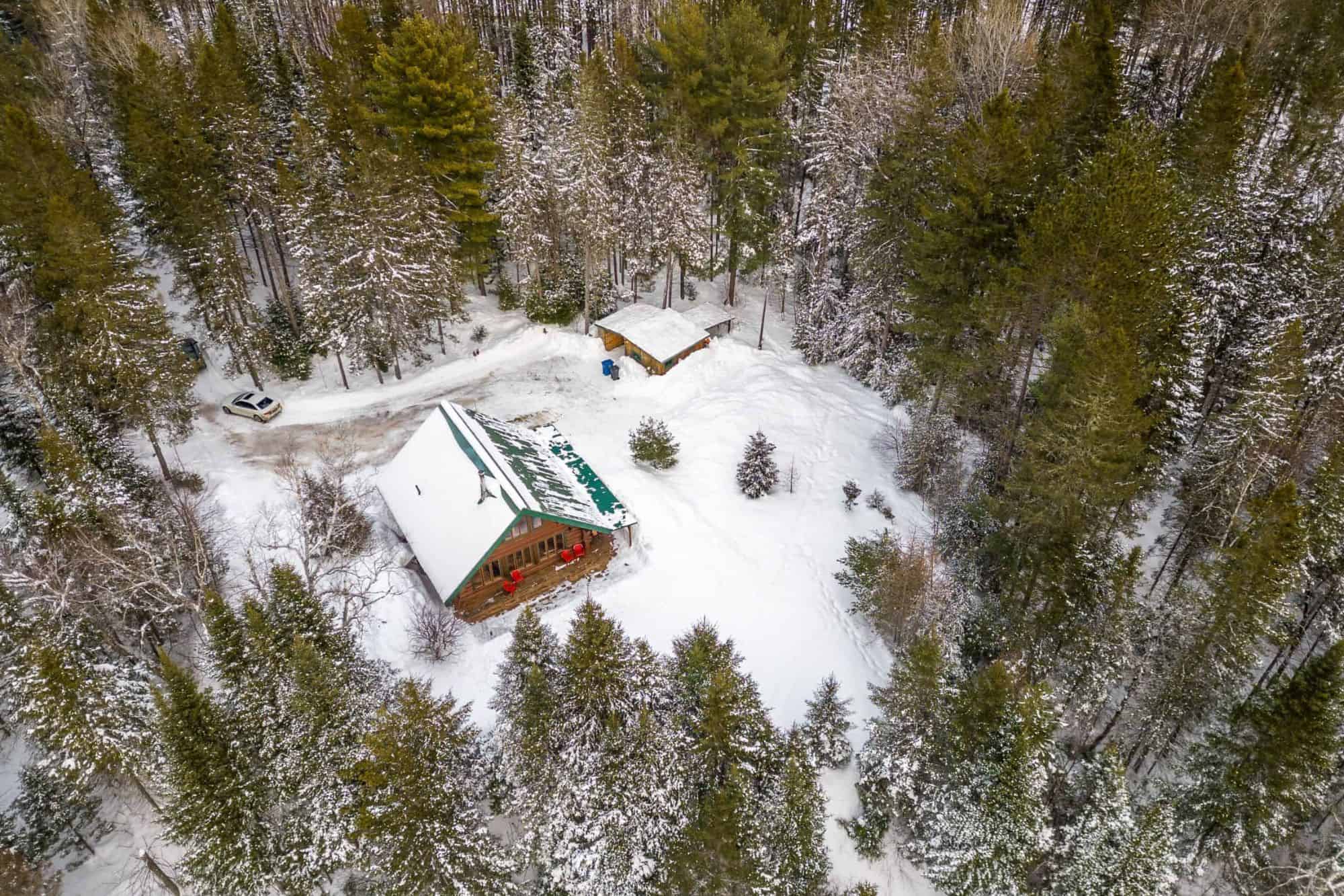 Chalet Caché Vue aérienne